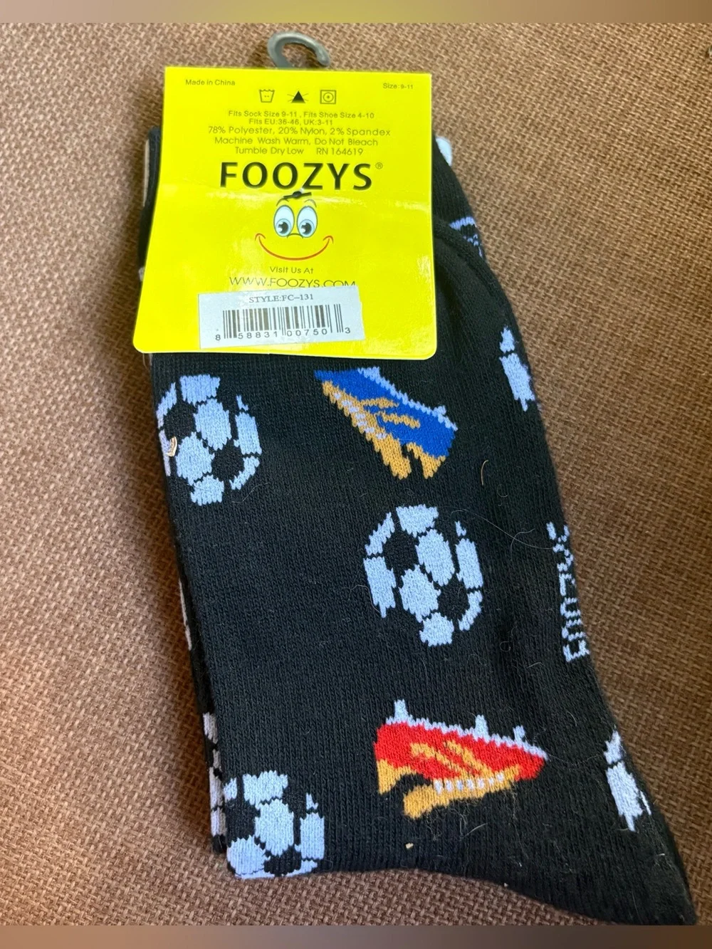 Soccer Socks Ball Football Goalie Net Cleats Sports Team Foozys NEW Novelty Gift